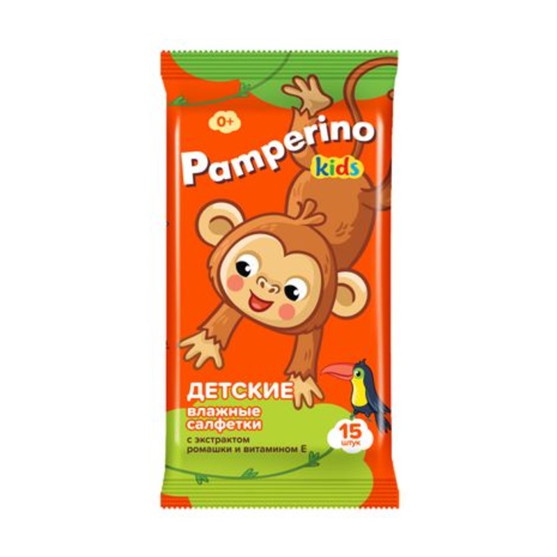 prod-11353-800 Салфетки влажные детские Pamperino Kids Ромашка-витамин Е, 15шт