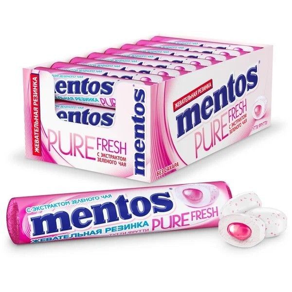 qb0x81s4m352hnk5dicskq0ewrg18ef1.jpg Жевательная резинка Mentos "Pure Fresh | Тутти-Фрутти", 15,5 г