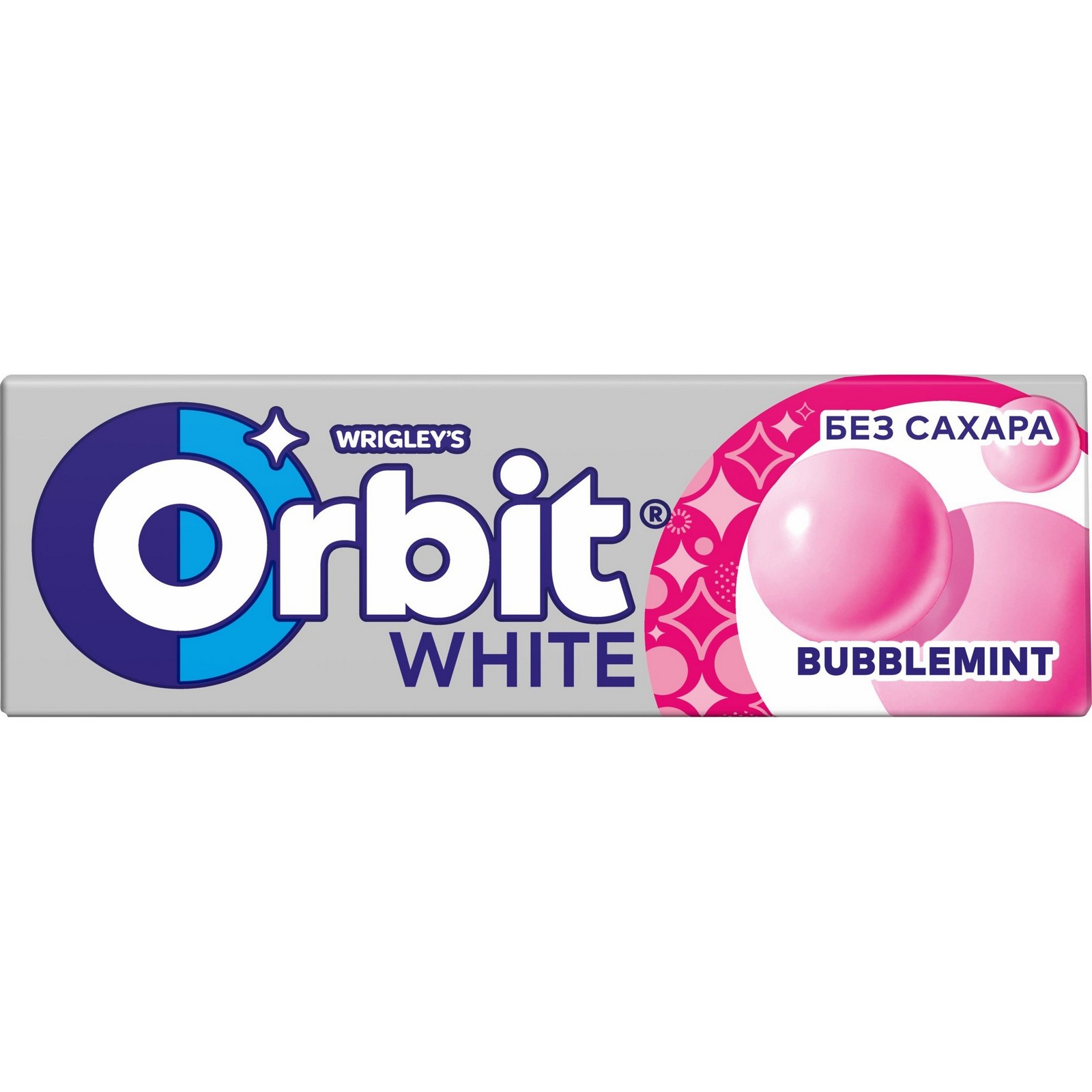 6389611 Orbit 925397 7211 _F - Front View Жевательная резинка Orbit "White | Bubblemint", без сахара, 13,6 г