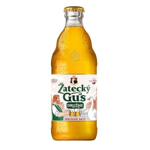 ql9y165ec2u57fe2ps0t92li4dn3j6qt.jpg Пиво светлое Zatecky Gus "Друже", 4,3%, стекло, 0,45 л
