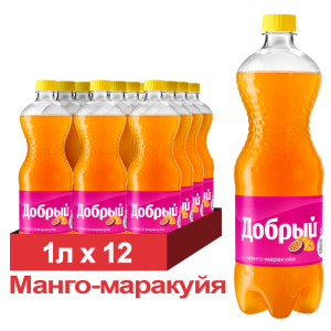 Напиток газированный Добрый «Манго-Маракуйя», ПЭТ, 1 л